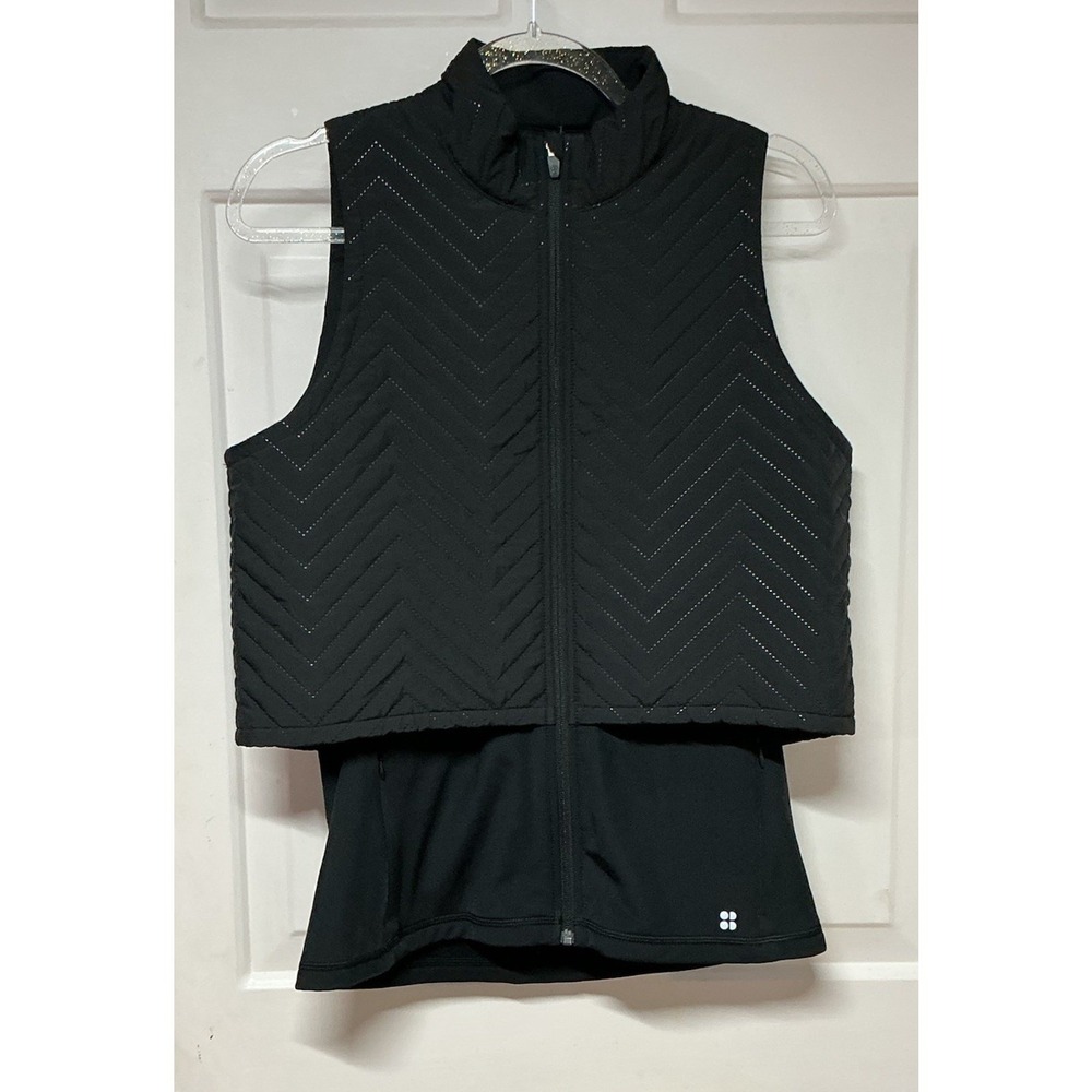 Sweaty Betty Fast Track Thermal Running Vest gilet Size Med Black NWT‎ - Picture 2 of 10